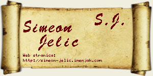Simeon Jelić vizit kartica